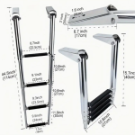 Échelle Télescopique en Acier Inoxydable Marinexplore